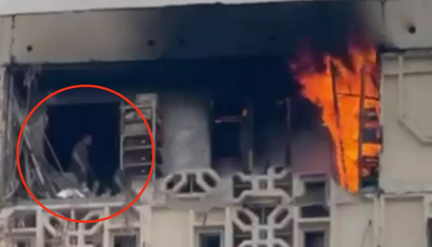 A person committed suicide during a fire that occurred in Tashkent (video)