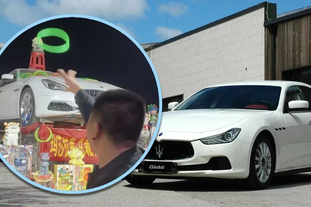 The Maserati car won by a Chinese man in a game turned out to be just a rental