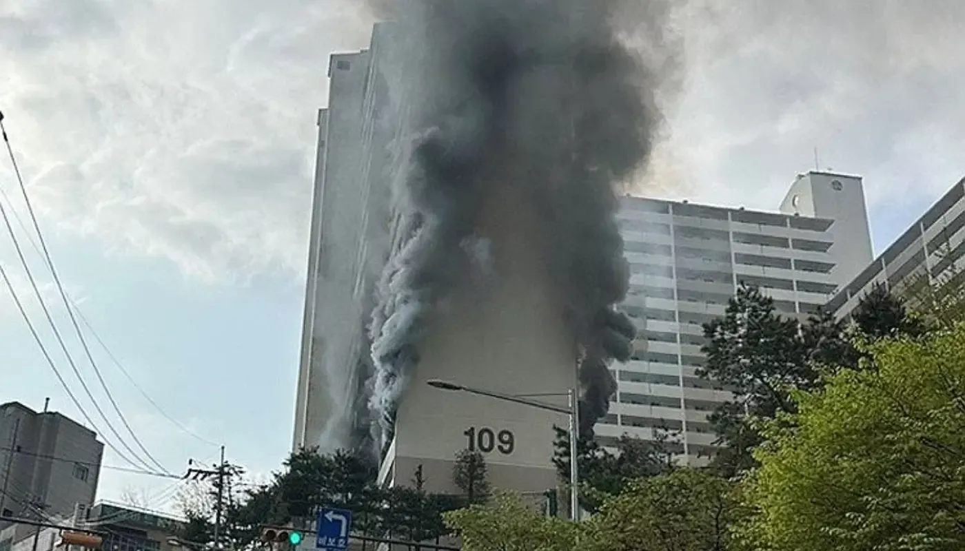 Horrific fire in Seoul: man set a 21-story building on fire to commit suicide