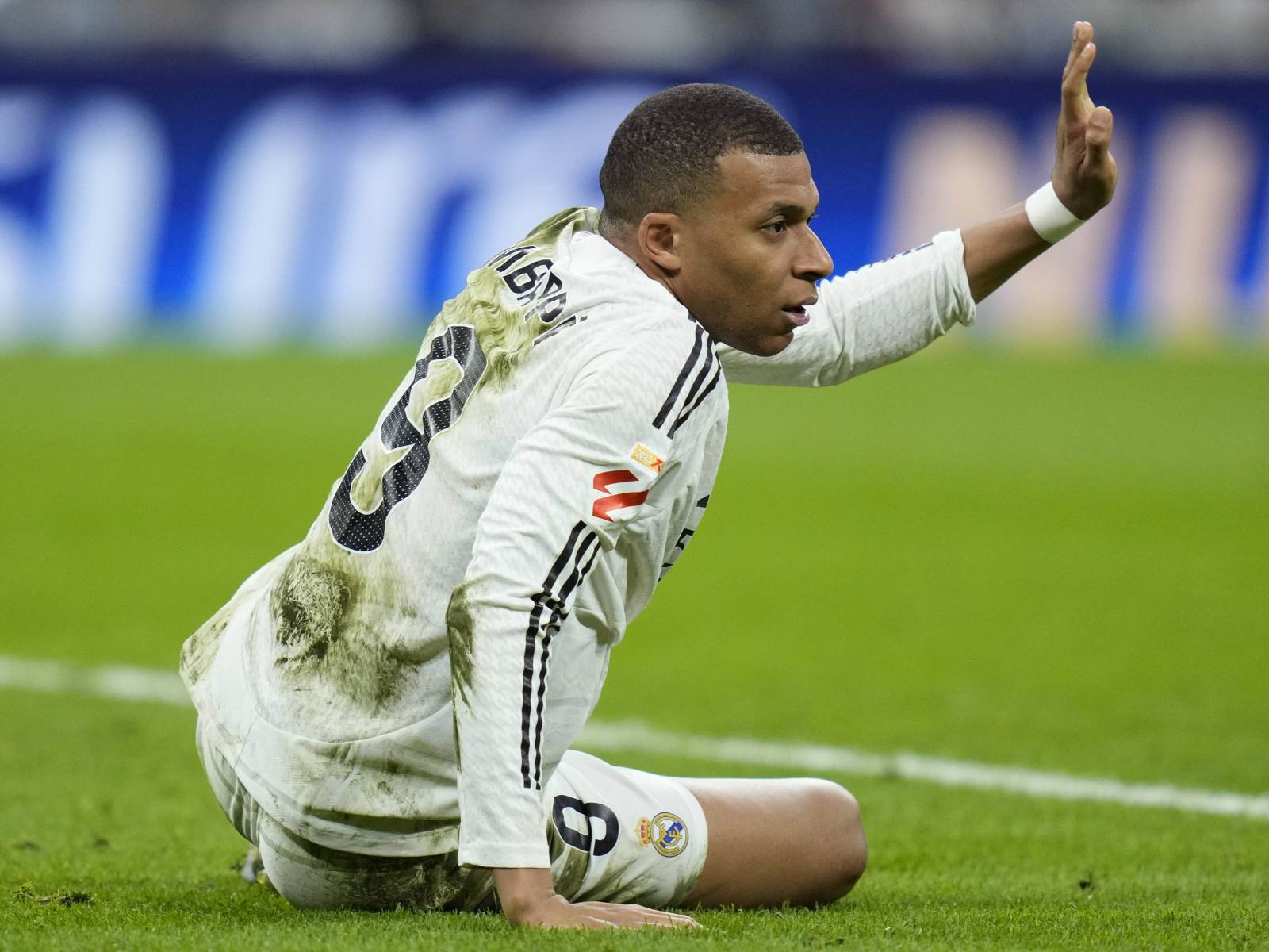 Mbappe stayed at the stadium for hours after the game