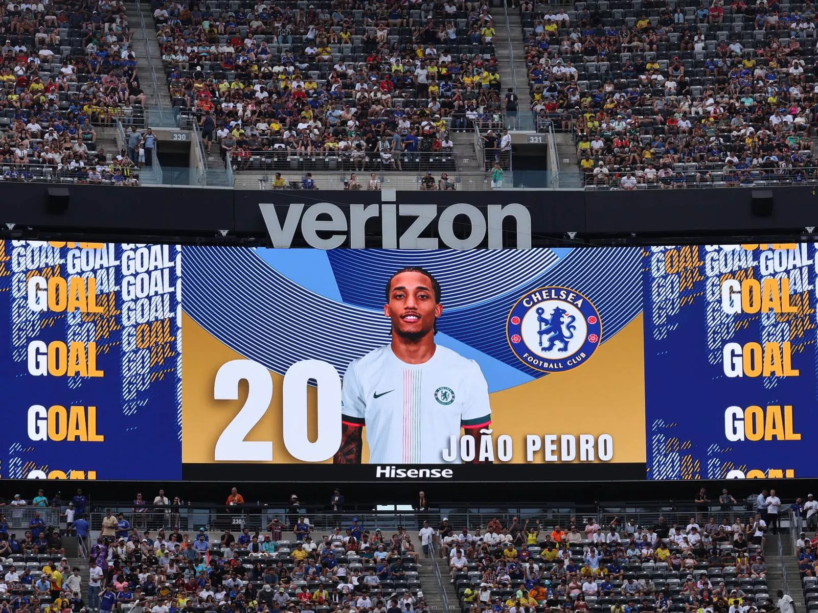 Joao Pedro scored his first goal for Chelsea