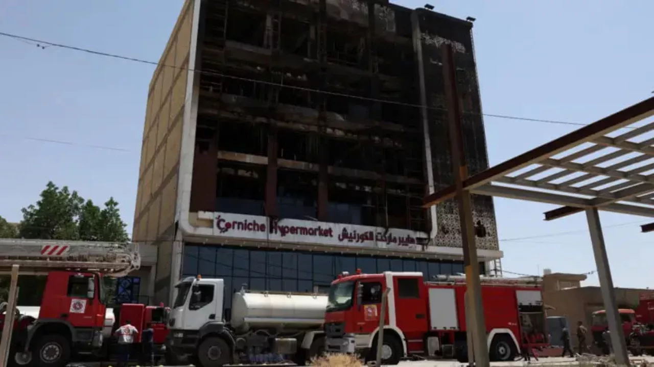 Kut shahridagi yangi savdo markazida yong‘in sodir bo‘ldi