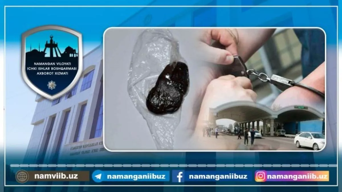 A person caught with illegal drugs in Namangan