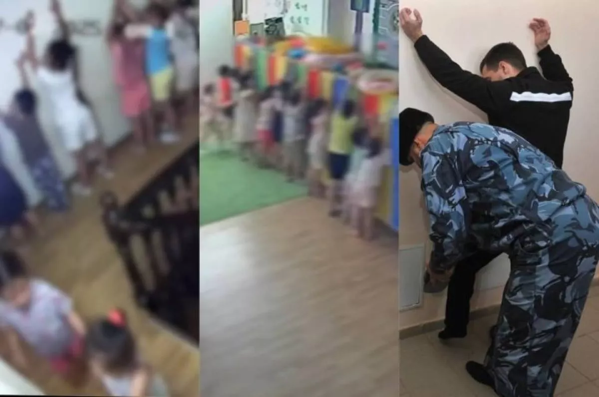 The caregiver made the children stand against the wall in a kindergarten in Tashkent