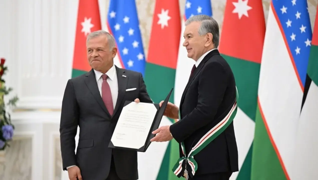 Mirziyoyev awarded the 'An-Nahda' order by the King of Jordan