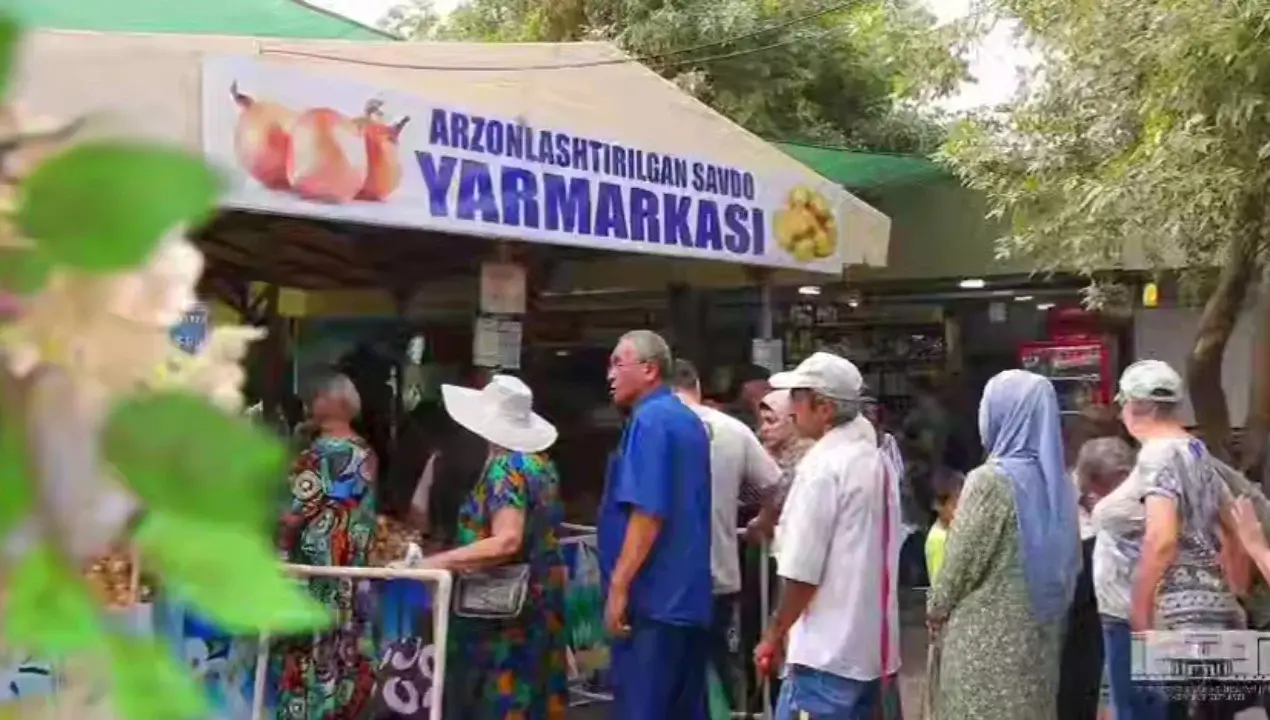 Poytaxtda mustaqillik bayrami uchun arzon mahsulotlar savdosi