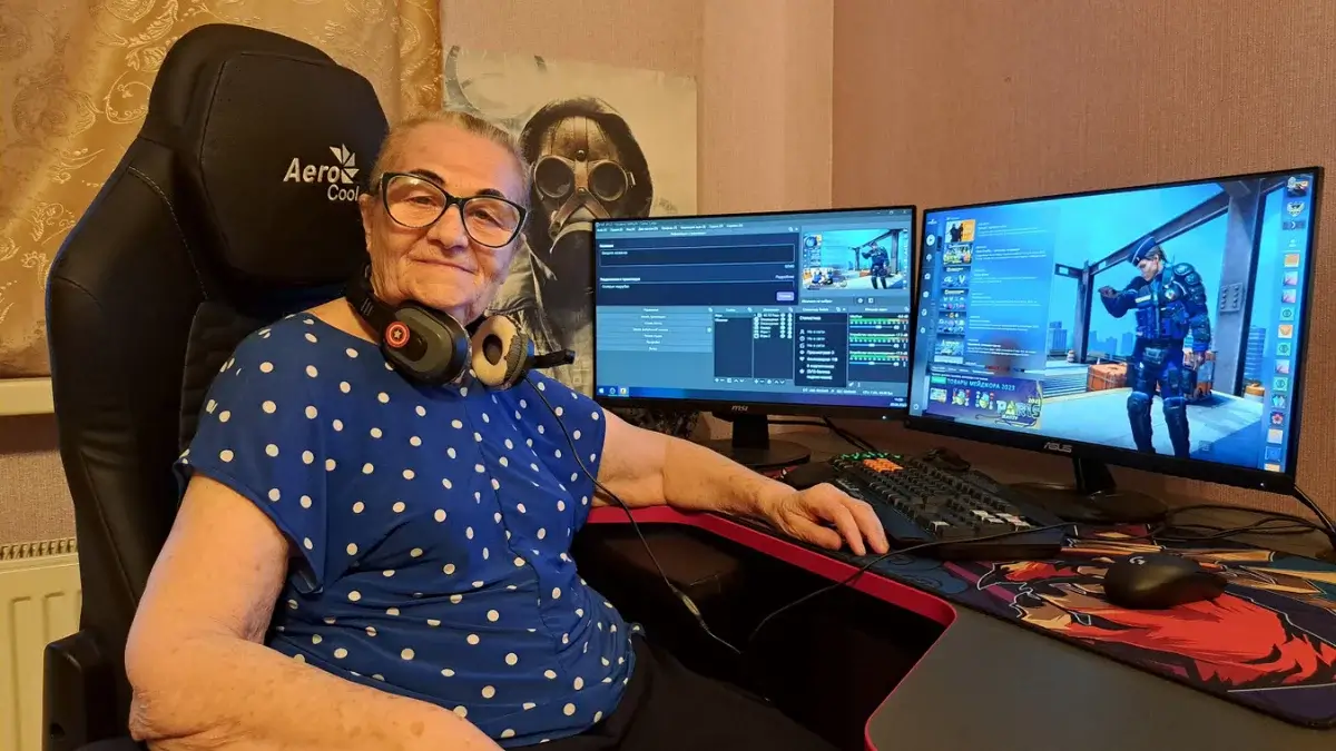 76 yoshli Olga kiberstrimda mashhurlikka erishdi
