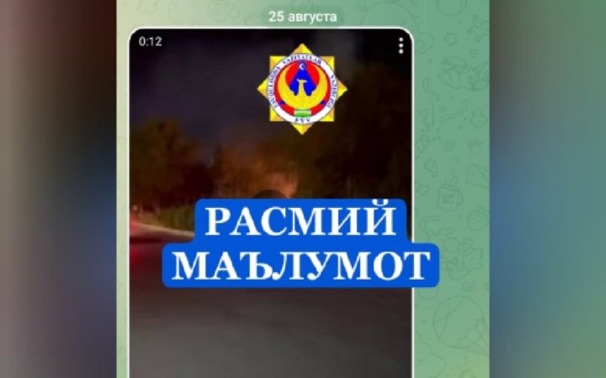 Burning roadside waste in Bukhara