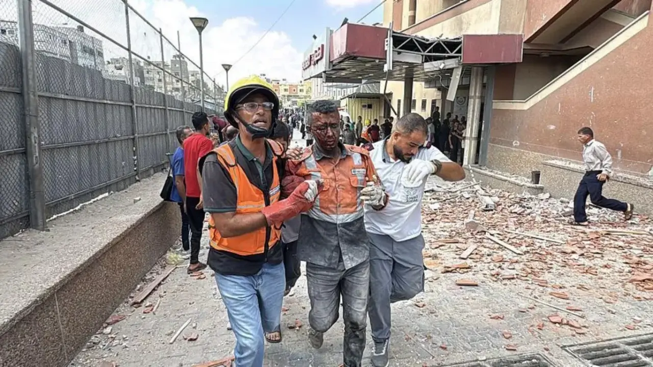 Israel struck a hospital in Gaza with rockets