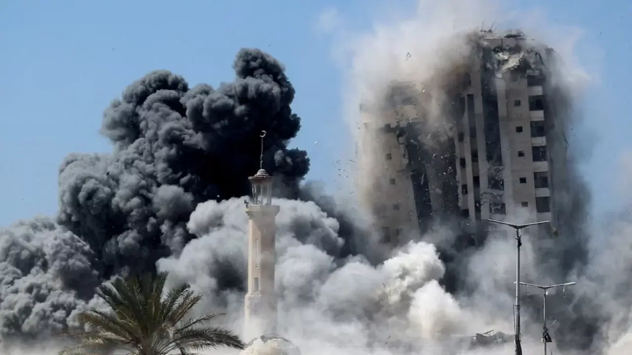 Israel is demolishing multi-story buildings in Gaza