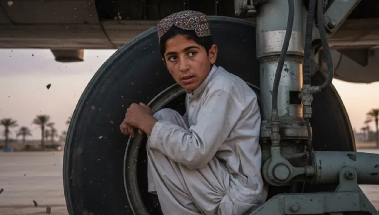 Afg‘on bola samolyot shassisida Dehliga uchdi