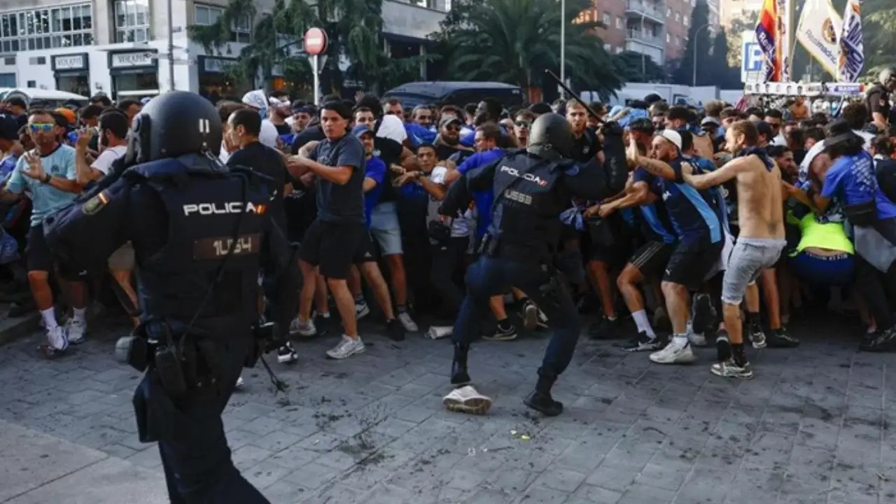 Fight broke out between Real and Marseille fans