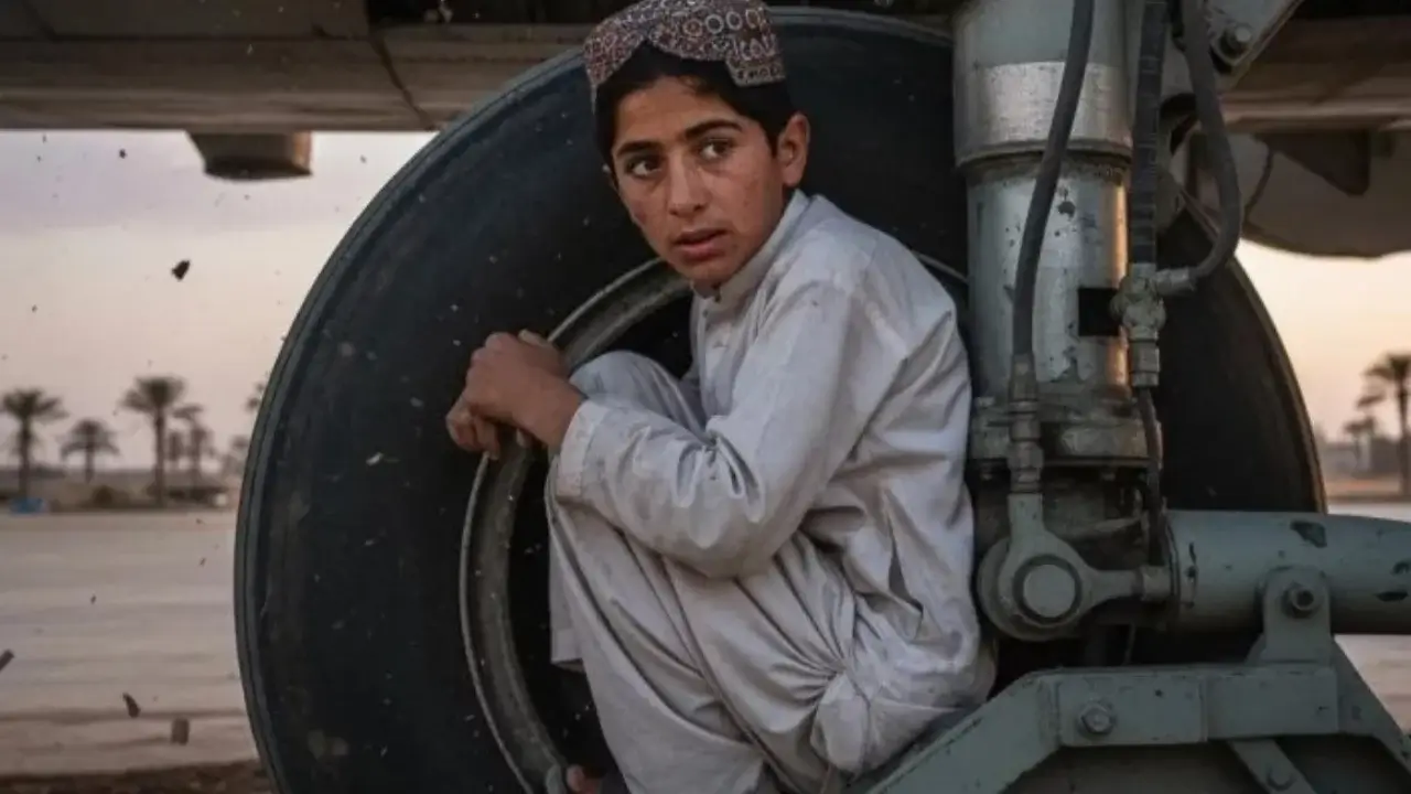 13-year-old boy flew to Delhi in airplane landing gear