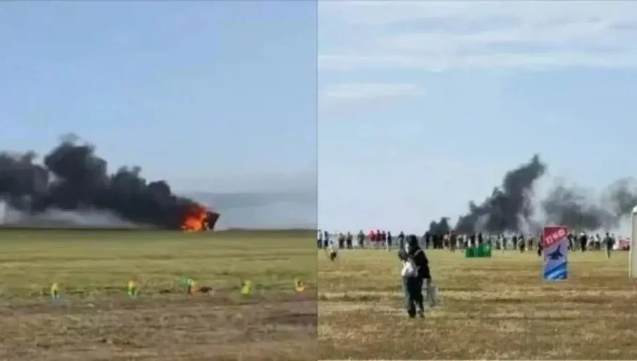Collision of flying cars in China