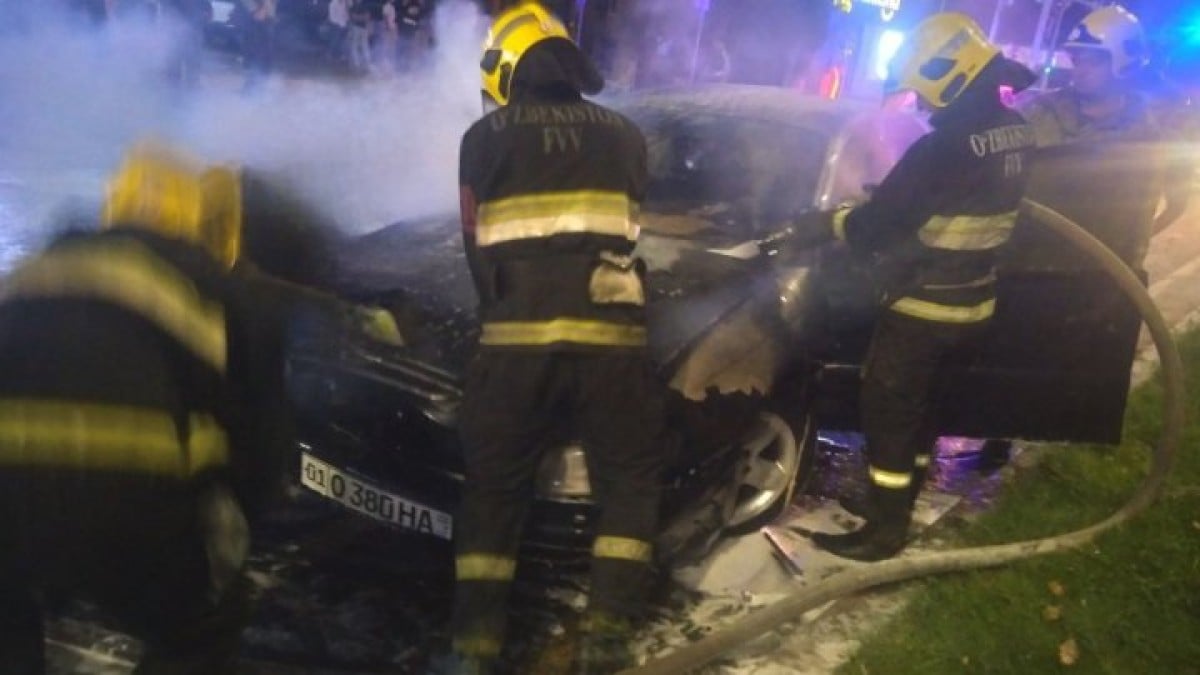 В Чиланзоре сгорел автомобиль, никто не пострадал