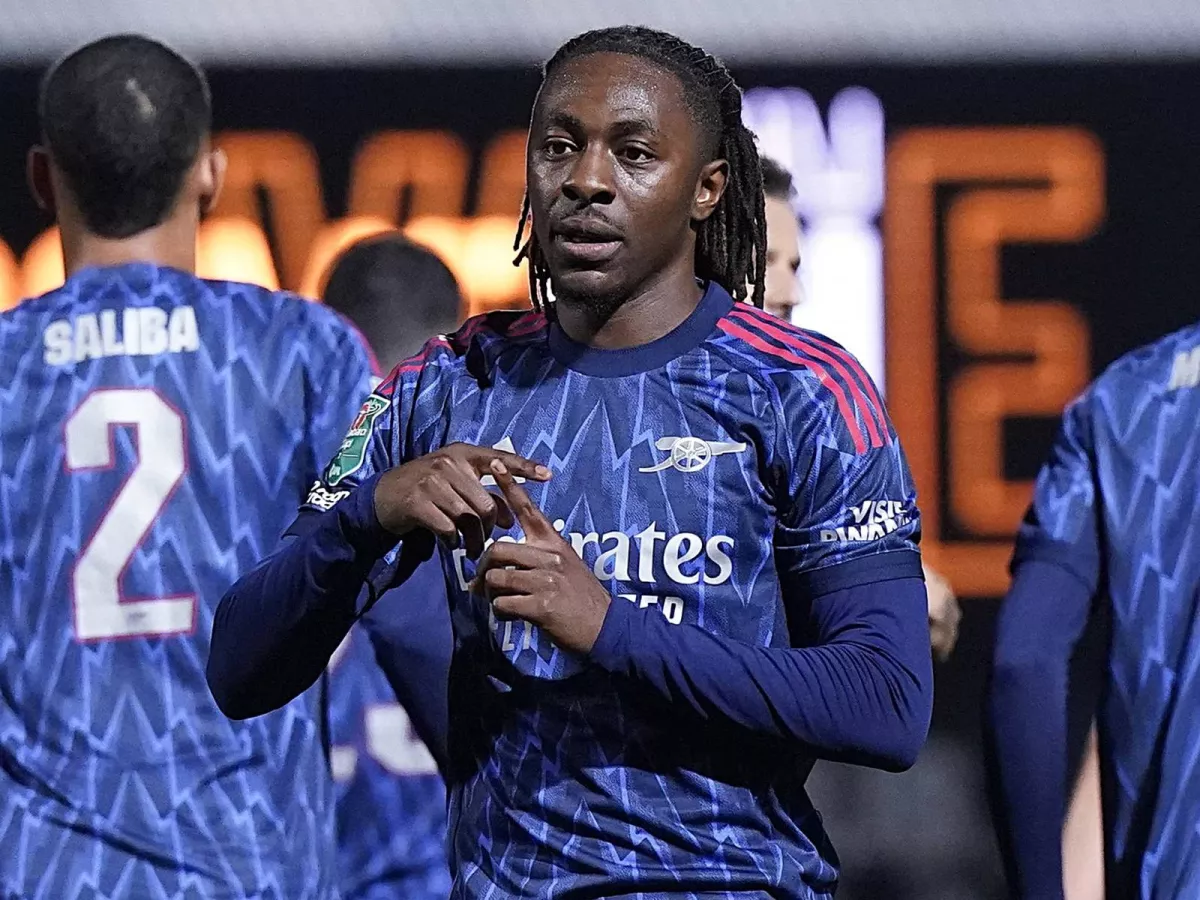 Eberechi Eze scored his first goal for Arsenal