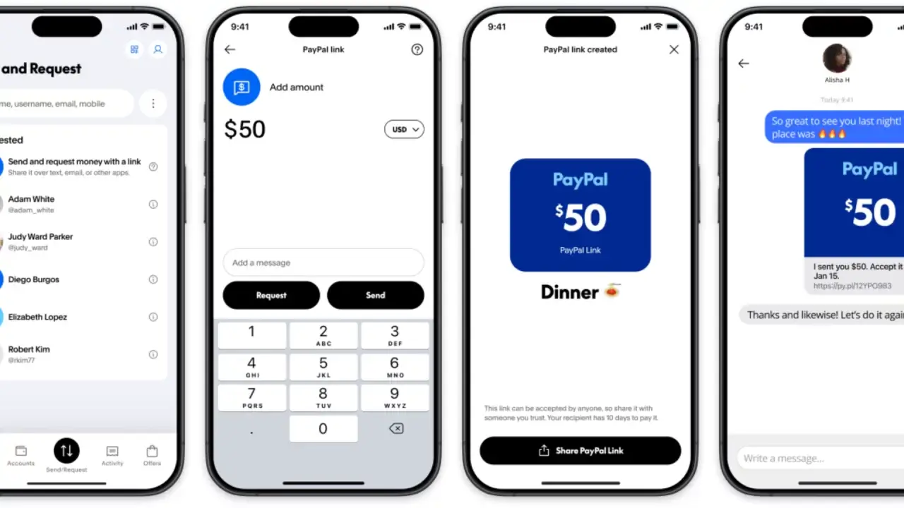 PayPal launched a new payment links service