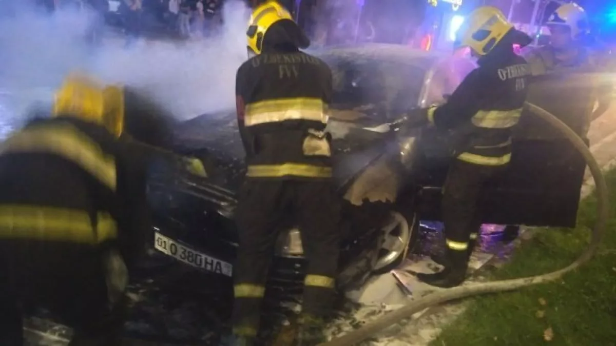 Chilonzorda avtomobil yondi, hech kim jarohat olmadı