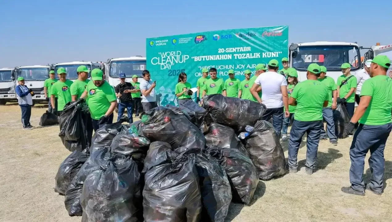 55.7 tons of waste collected on World Cleanup Day in Uzbekistan