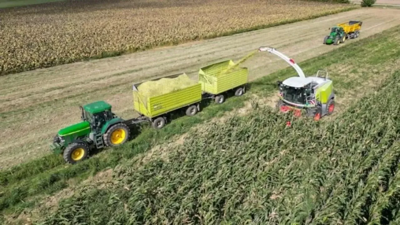 Accident occurred in a corn harvester in Troyen