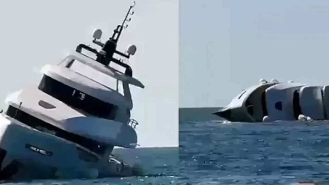 A million-dollar yacht sank in Zonguldak
