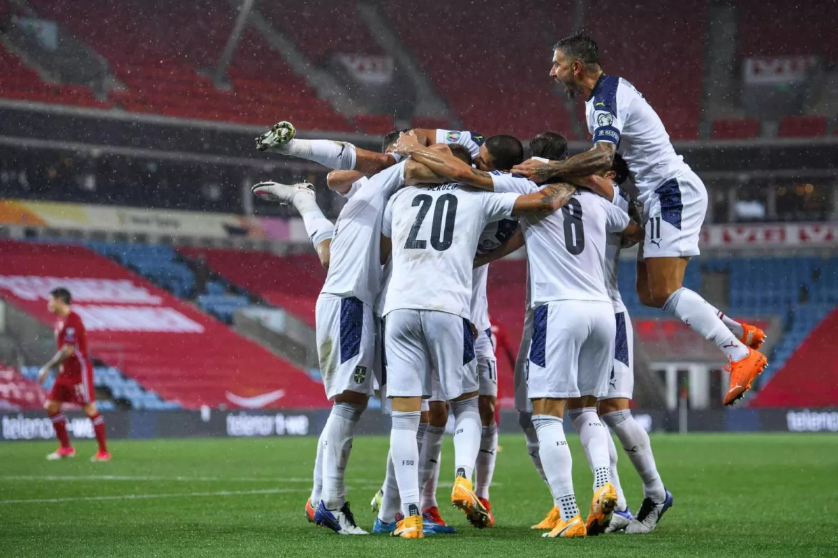 Andorra scored an early goal against Serbia
