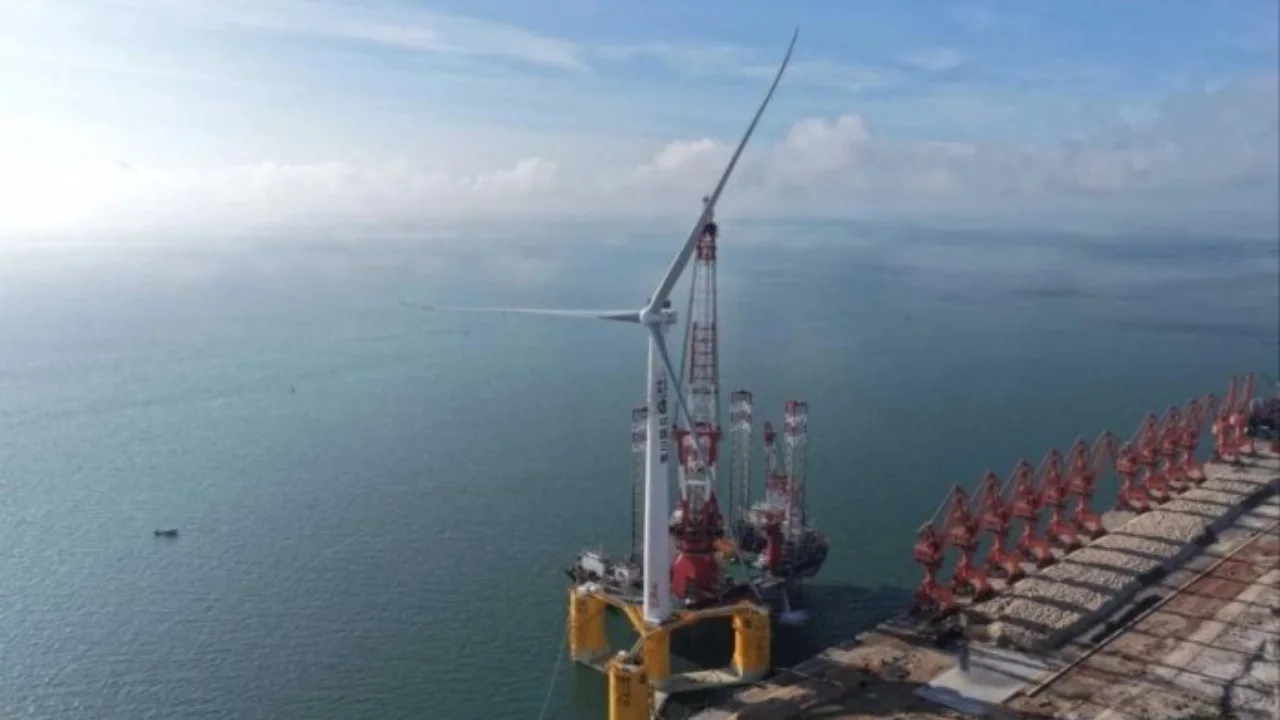 China created the largest floating wind turbine