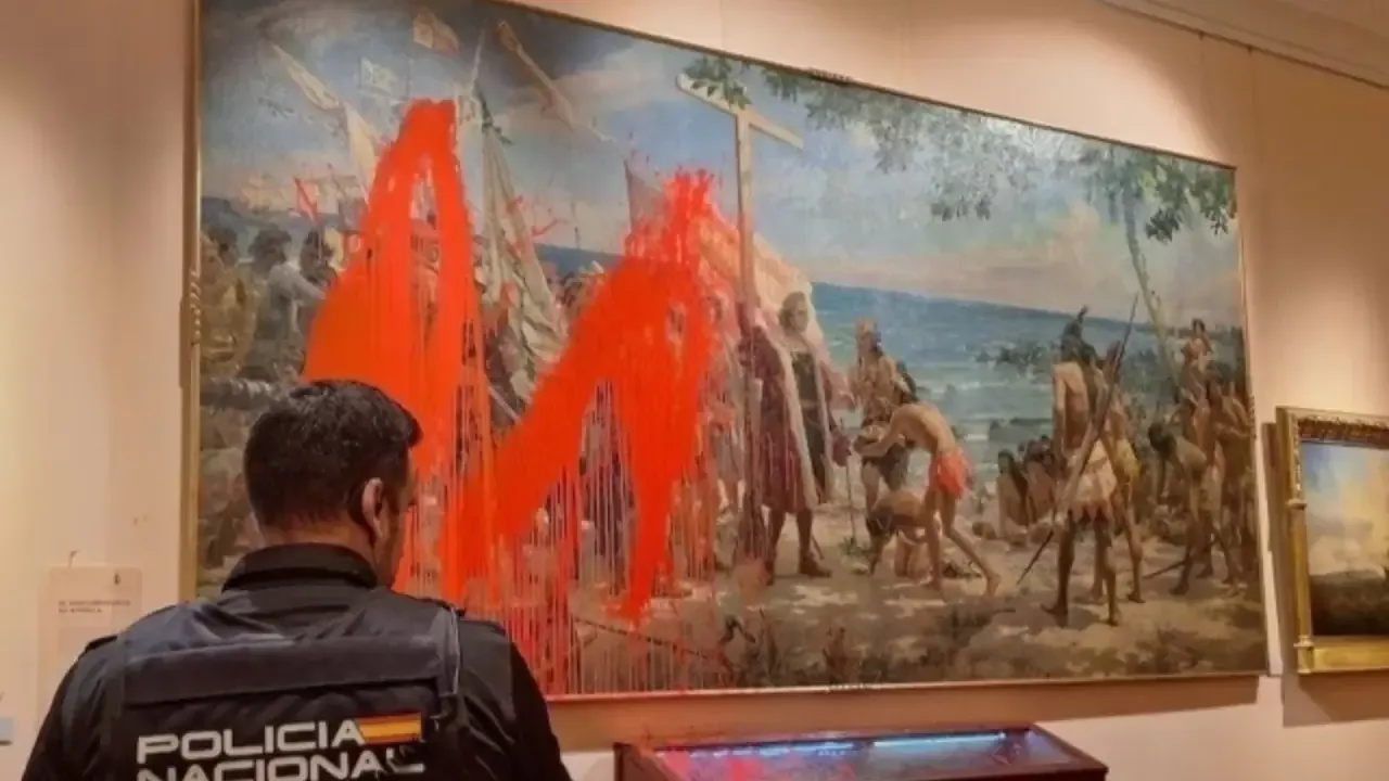 Madriddagi muzeyda Kolumb asariga bo‘yoq sepildi