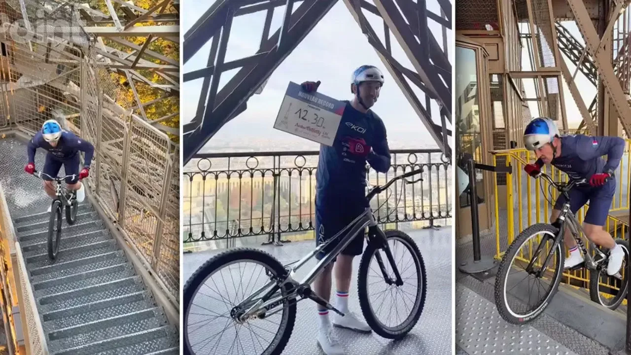 Орелен Фонтено установил рекорд на Эйфелевой башне