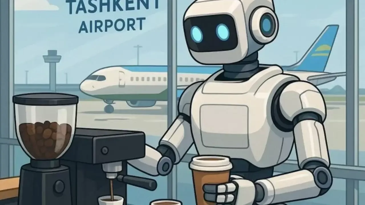 Toshkent aeroportida robot-barista uchun maydon auksionga qo‘yildi