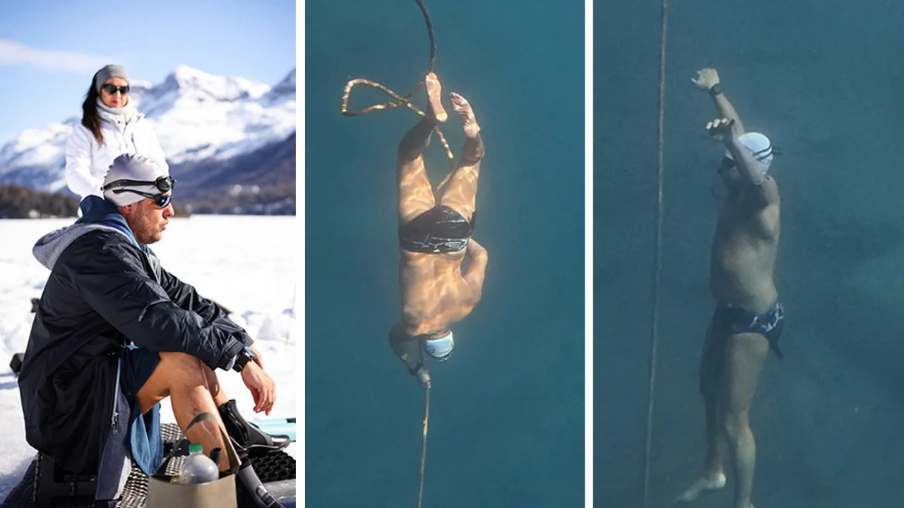 Swiss diver sets new record under the ice