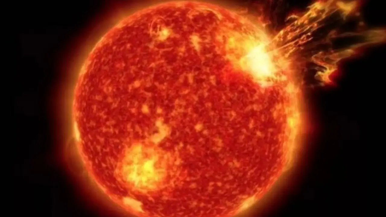 A strong explosion occurred on the far side of the Sun