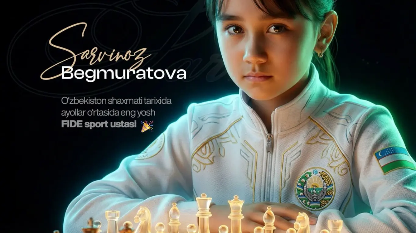 12 yoshli Sarvinoz shaxmatda tarix yaratdi
