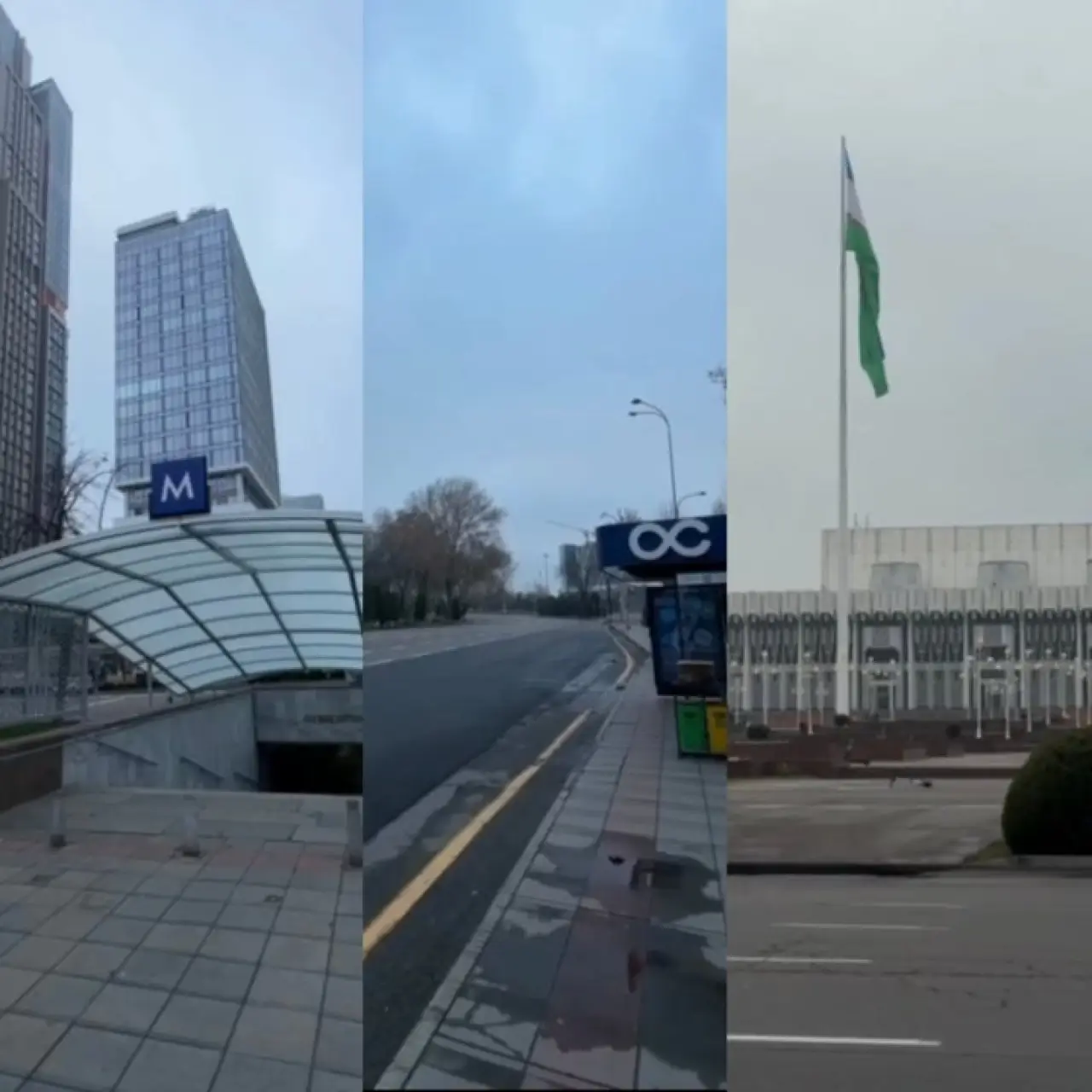 January 1: The streets of Tashkent are quiet and peaceful.