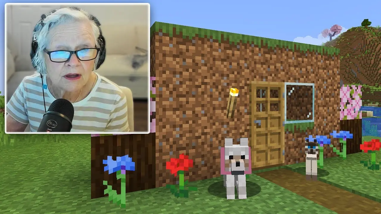 81-year-old grandmother helps her grandson through Minecraft