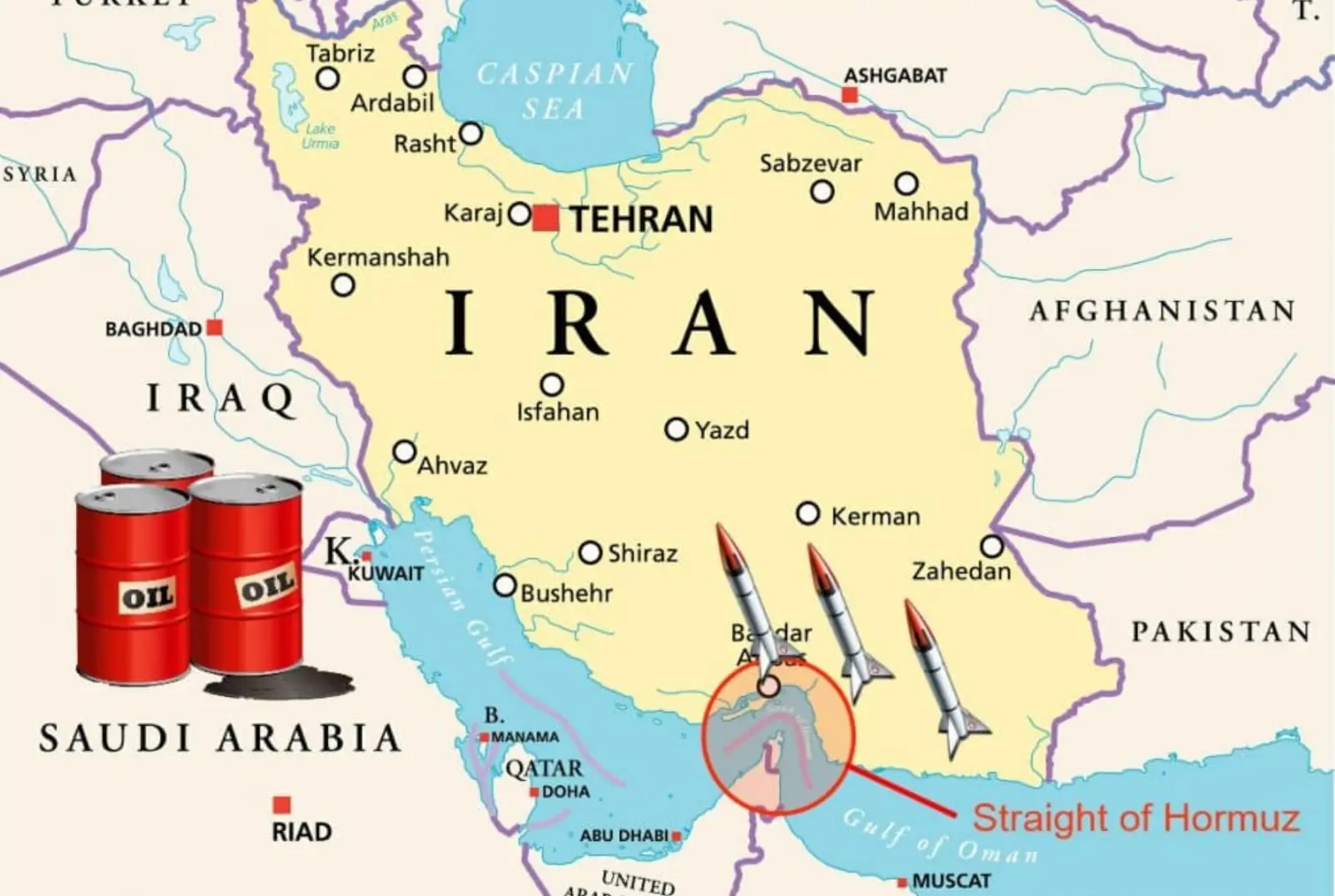 Iran indicated the possibility of closing the Hormuz Strait