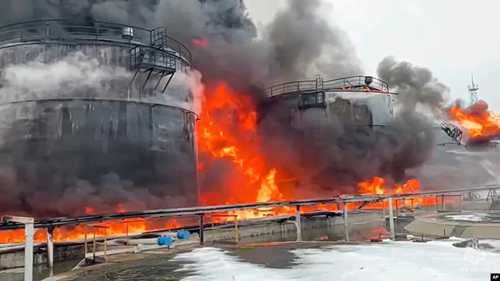 Drone attack in Pskov: fire broke out at oil depot