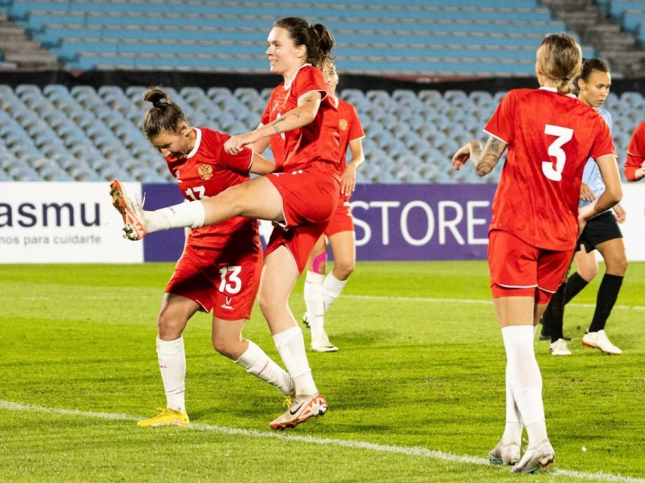 Russian women's team participating in the Pink Ladies Cup