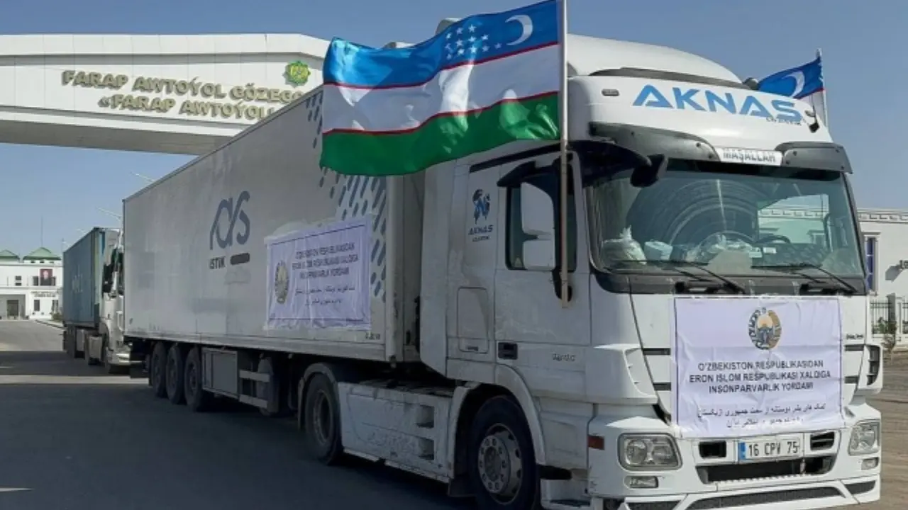 O'zbekiston Eron xalqiga katta insonparvarlik yordami yetkazdi