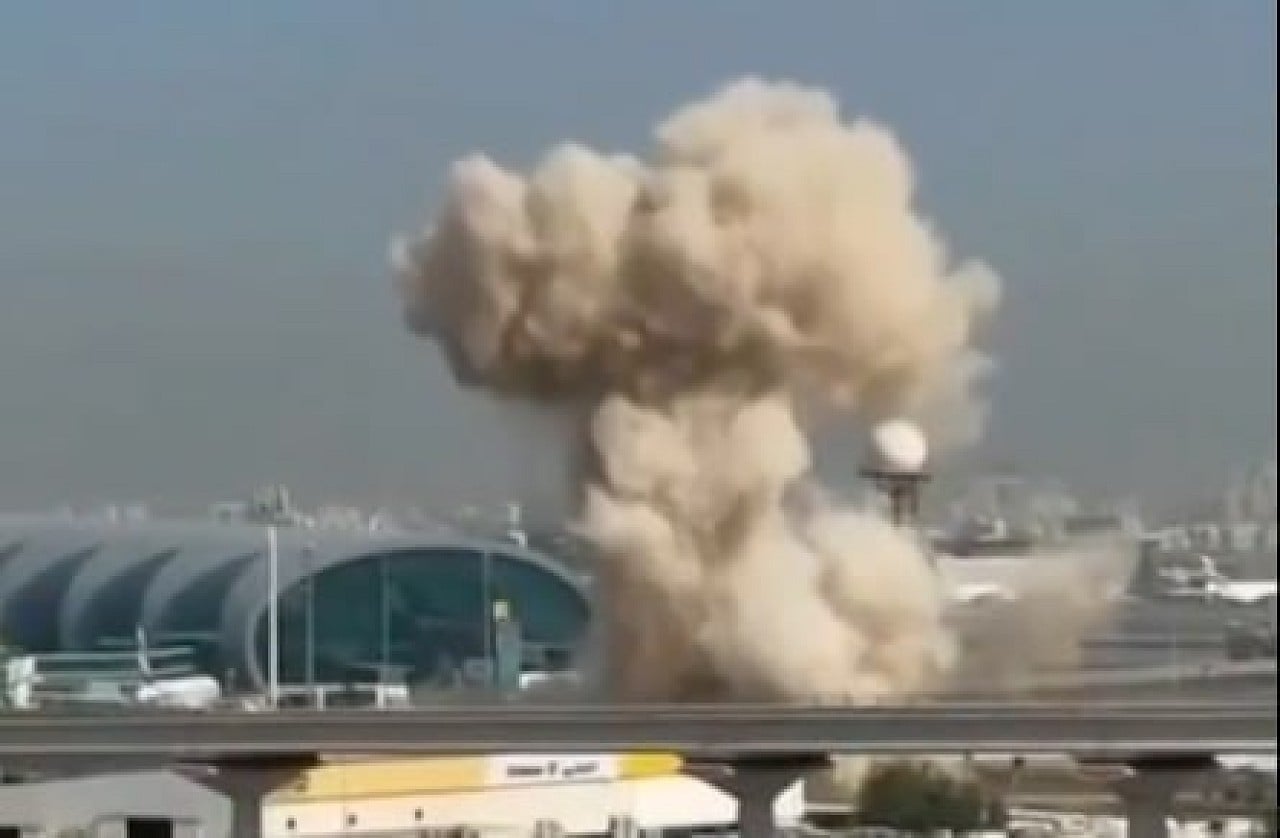 Drone crash near Dubai airport, explosion heard
