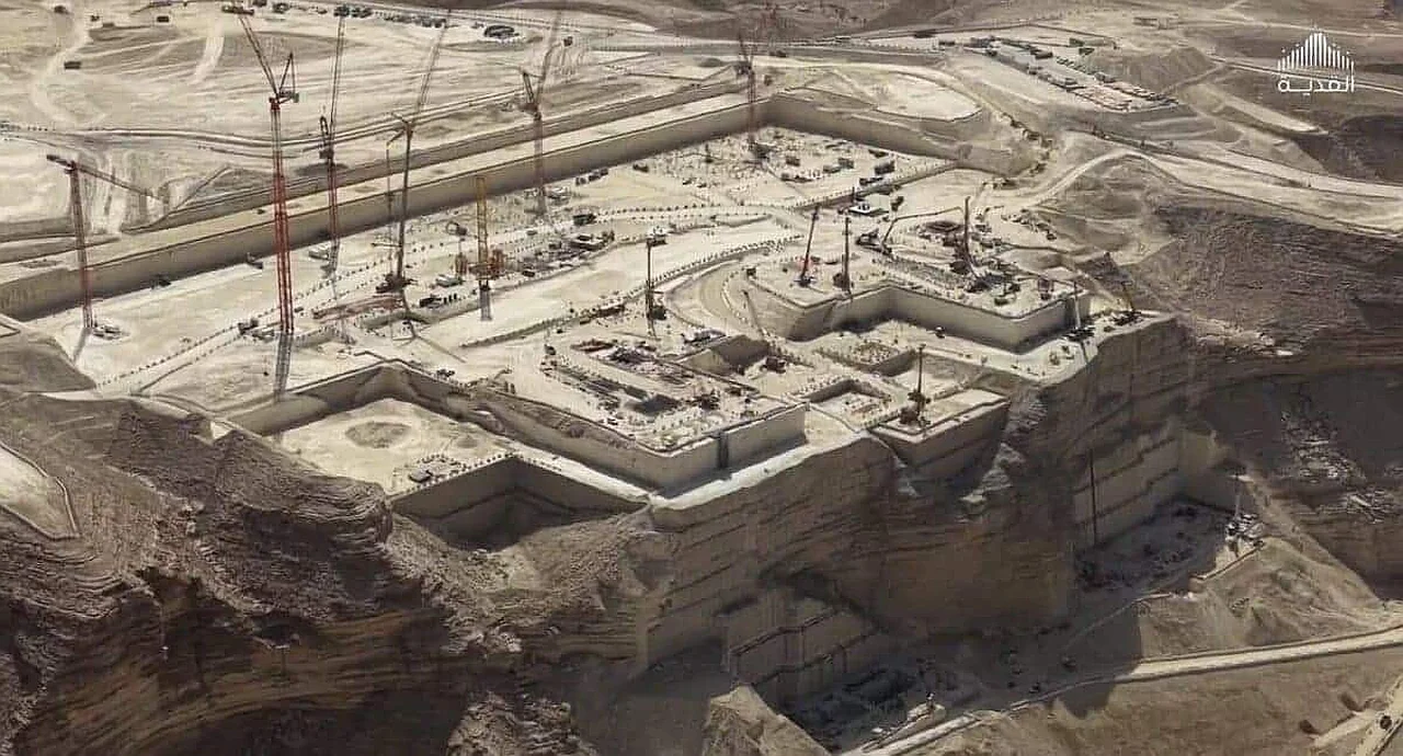 A new stadium is being built in Saudi Arabia for the World Cup