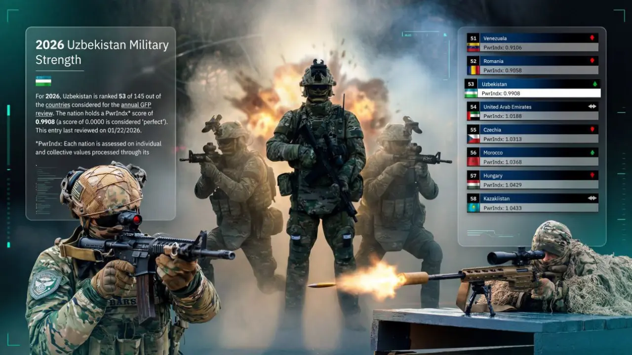 Global Firepower dunyo mamlakatlarining yangi harbiy reytingini eon qildi