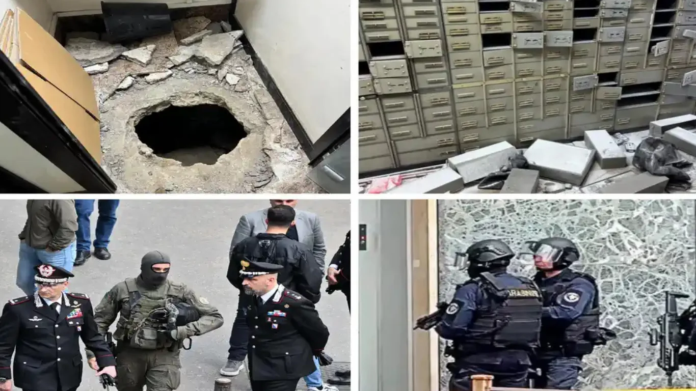 Neapol shahrida bankka bostirib kirganlar insonlarni garovga olishdi