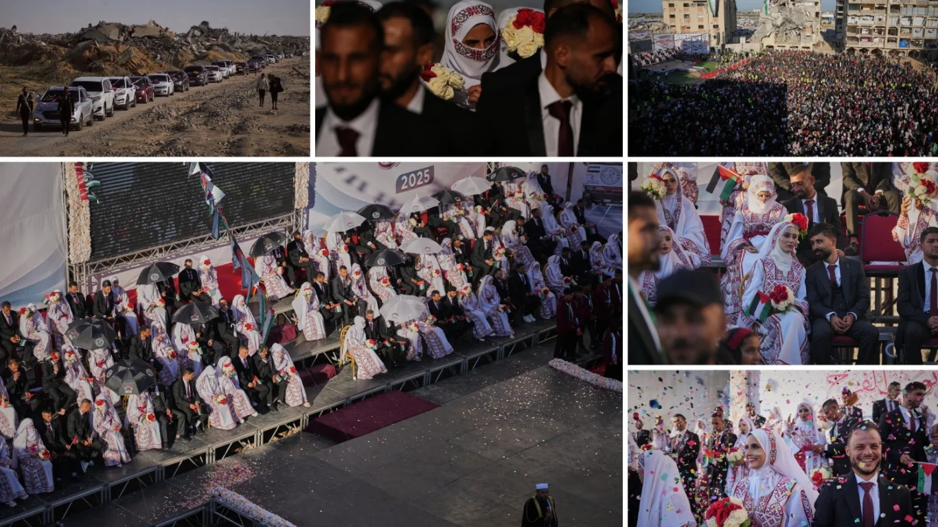 Gazo sektorida uch yuz juftlikning ommaviy nikoh marosimi o'tkazildi