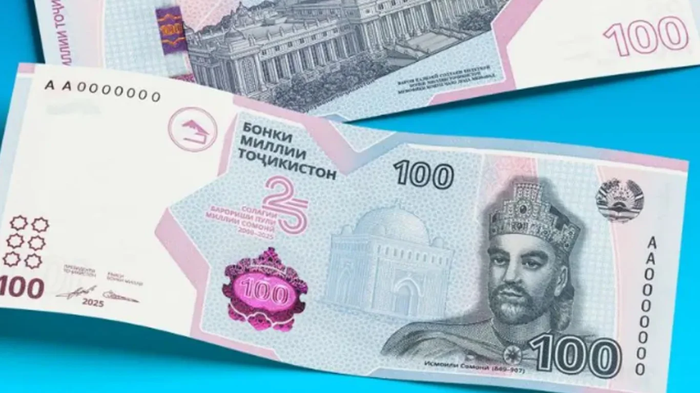 Tojikistonning 100 somoniy banknotasi dunyoning eng chiroyli pullaridan biri bo'ldi