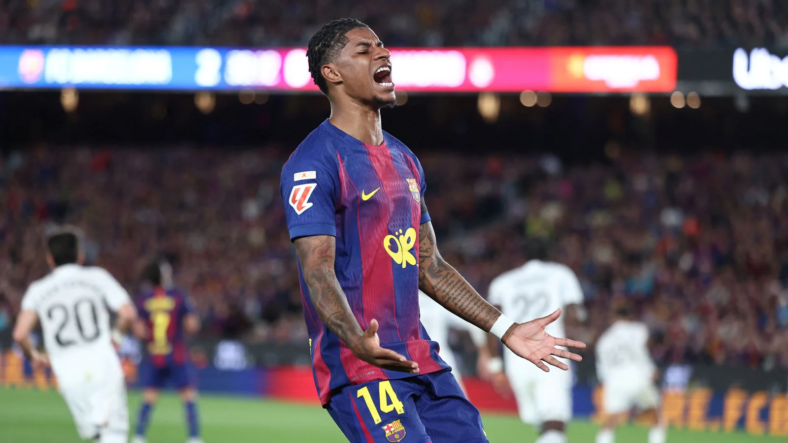 «Barselona» hujumchisi Markus Reshford «Real Madrid» darvozasiga gol urdi