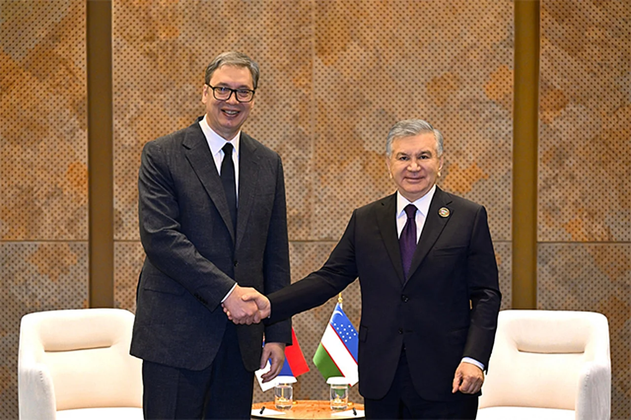 Shavkat Mirziyoyev Bokuda Serbiya Prezidenti Aleksandr Vuchich bilan uchrashdi