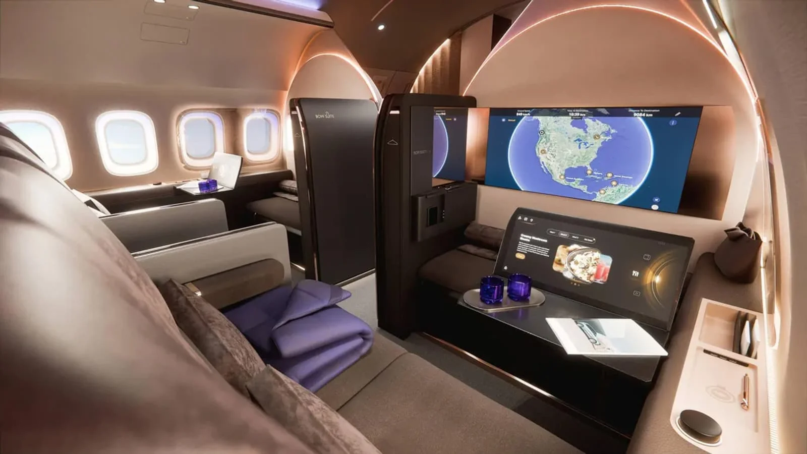 BMW va Lufthansa samolyotlar uchun hashamatli interyer yaratdi