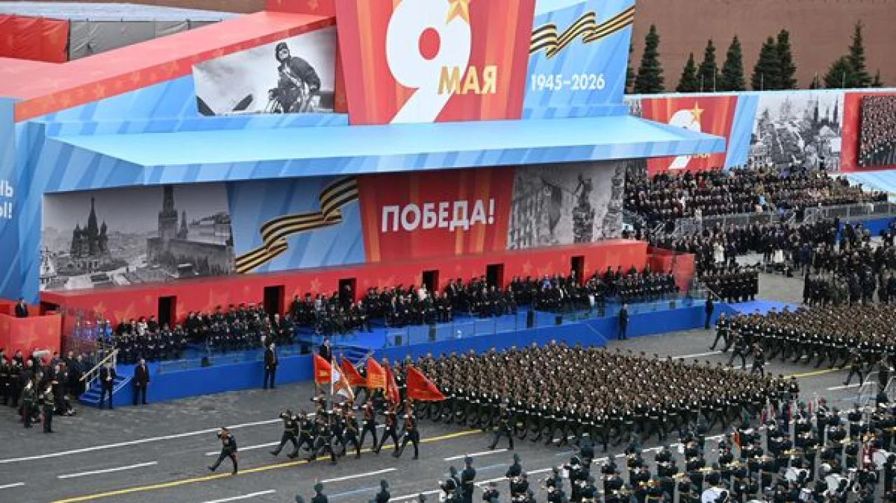 Moskvadagi Qizil maydonda g'alaba bayramiga bag'ishlangan harbiy parad o'tdi