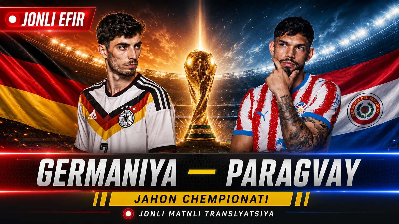 «Germaniya» «Paragvay» bilan jahon chempionatida o'ynaydi